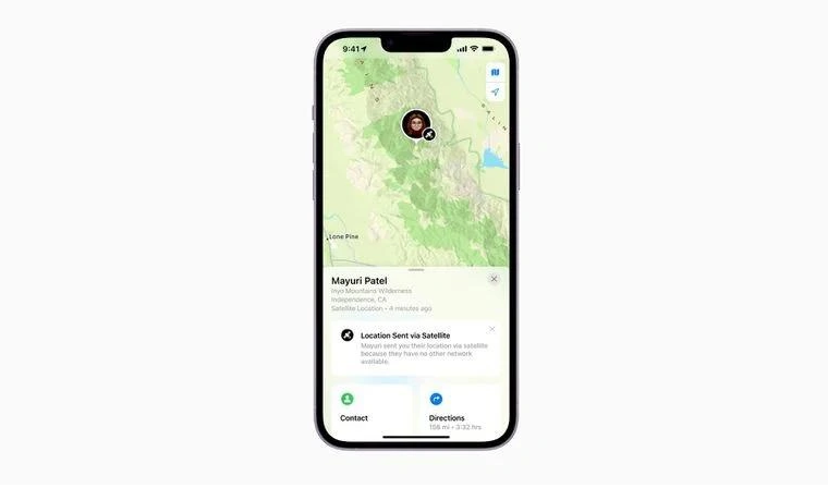 东营苹果14维修分享iPhone14系列中 FindMy功能通过卫星分享位置方法教程 